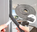 Door Weather Stripping Brush for Sliding Windows/Doors Frame Side,Pile Self Adhesive Weatherstrip Seal Strip Soundproof Sealer Draft Stoppers(33ft 0.35''Wide x 0.35''Thick, Gray)