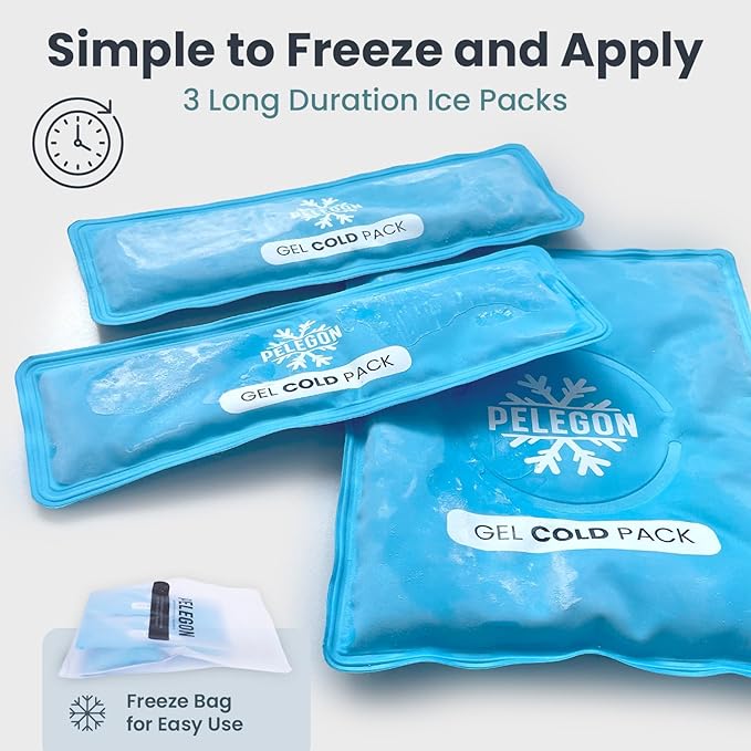 Knee Ice Pack Wrap - Adjustable Ice Pack for Knees Surgery, Replacement, Arthritis Pain, ACL, Sports Injuries, Post Surgery, for Long Duration - 2 Pack