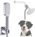 Pet Bathing Comb Sprayer Set - Dog Grooming Tool with Silicone Comb - like Bristles, Extra - Long Hose & Shower Arm Diverter | Handheld Shower Head for Gentle Fur Cleaning & Massage