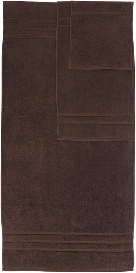 Veteran Textile LLC - 6 Pieces-Turkish Cotton - Luxury Towel Set for Bathroom & Kitchen, 2 Bath Towels, 2 Hand Towels & 2 WashCloths *Valued $79.99* (Dark Chocolate)