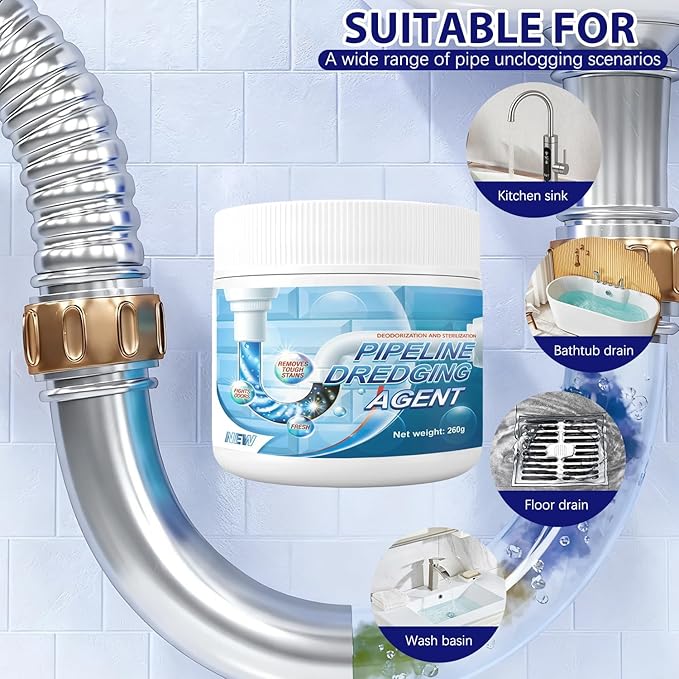 Sink Drain Hair Clog Remover Cleaner, Drain Clog Remover Agent, Toiletunclogger Heavy Duty, Unclog Clogged