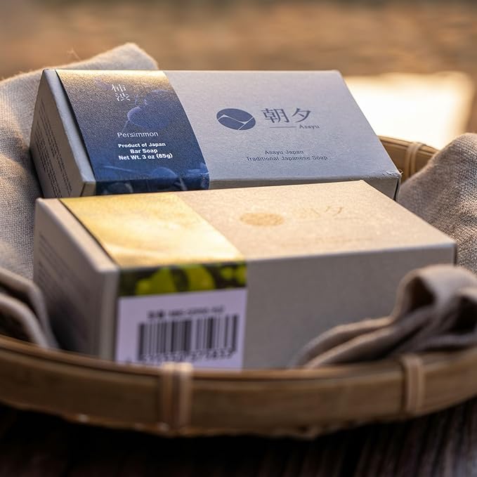 Asayu Japan Body Soap - 1 Bar, 85g, For Men and Women, Gentle on All Skin Types (Hinoki)