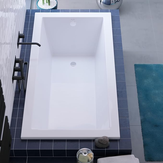 Swiss Madison Well Made Forever SM-DB570, Voltaire 60"x36" Acrylic Drop-in Bathtub, White