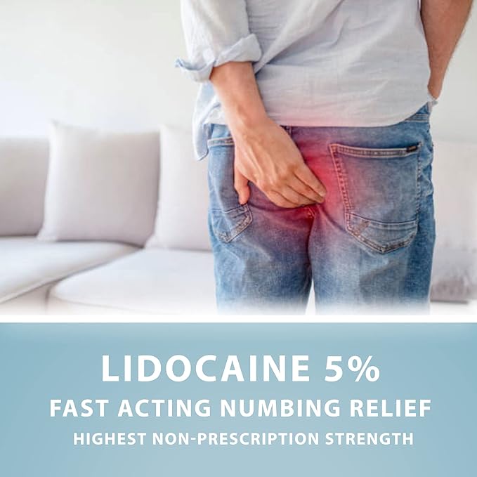 Curist 5% Lidocaine Numbing Cream - 6 oz (170 g) XL Tube - Soothing Numbing Cream for Temporary Discomfort, Itching, and Burning from Hemorrhoids Lidocaine 5% (1 Pack - 6 oz Tube)