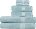 Christy Supreme Hygro 6 Piece Towel Set | Mineral Blue | 100% Luxury Supima Cotton | Ultra Soft | Super Absorbent | 650GSM | 2 Bath Sheets 2 Hand Towels 2 Face Cloths
