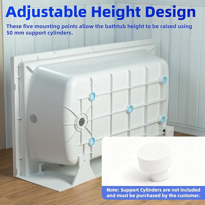 WOODBRIDGE 60” x 32” Alcove Soaking Bathtub in white with Left-Hand Drain Hole