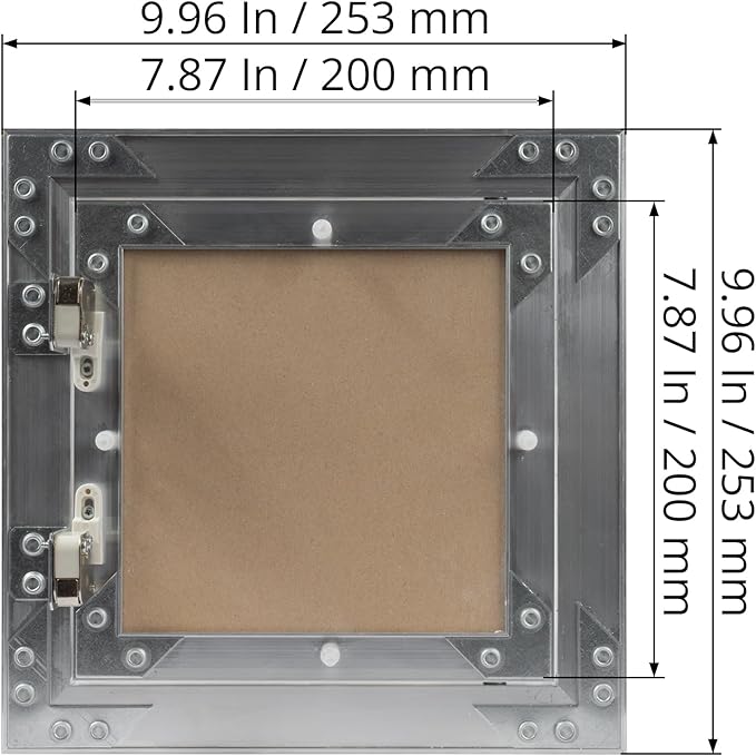 8" x 8" Inch Aluminum Drywall Access Panel - Service Shaft Door - Plumbing, Electricity, Heating, Alarm Wall Inspection hatch for Drywall - Bathroom Service Access Hole Cover