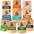 Dr. Squatch Natural Bar Soap for Men Variety Gift Set - Cold Process No Harsh Chemicals - Coconut Castaway, Wood Barrel Bourbon, Fresh Falls, Birchwood Breeze, Cool Fresh Aloe & more (5 oz, 10-Pack)