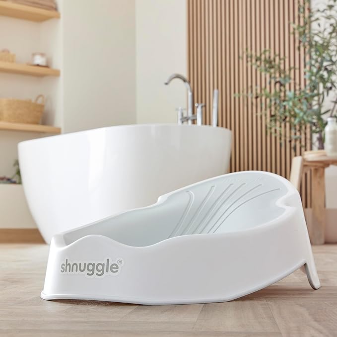 Shnuggle | Newborn Baby Bath Support | Ergonomic Soft-Touch Seat | Lightweight Non-Slip Base | Compact | Perfect for Babies up to 6 Months
