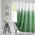 90 Inch Fabric Shower Curtain, Extra Long Green and White Ombre Shower Curtains for Bathroom, 72" W x 90" H