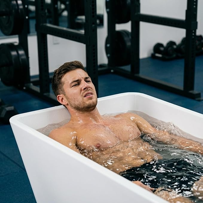 Empava Cold Plunge Tub with Water Chiller – Smart Ice Bathtub, 37°F–86°F Cooling, Dual Safety Drains, Built-in Filtration,77 Inch, UL Certified