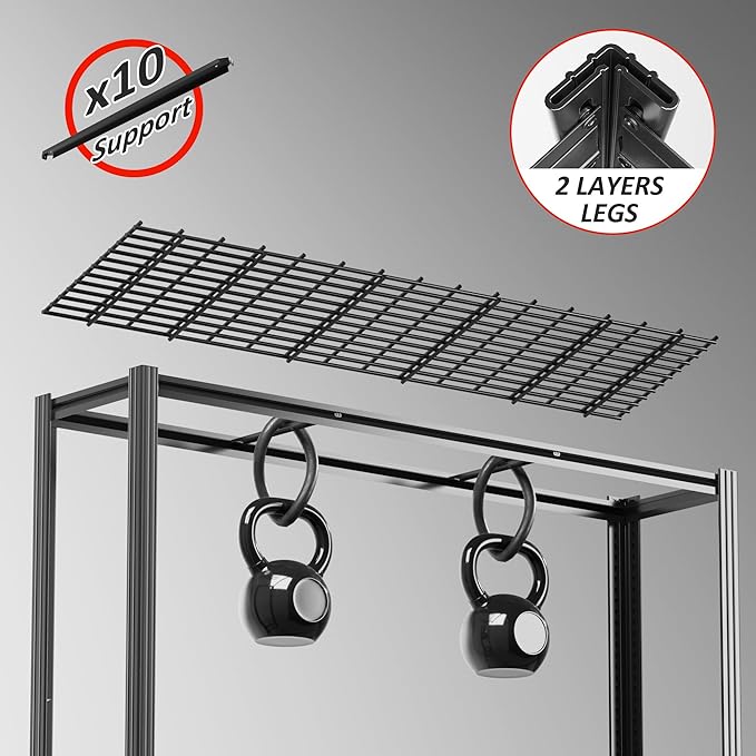 60" W Garage Shelving Heavy Duty Metal Shelving 3030LBS Storage Shelves Adjustable 5 Tier Metal Shelves for Storage Industrial Shelves for Garage, Warehouse, 24." D x 60'' W x 72'' H