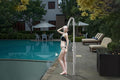 Wayime 91" Separable&Composable Free-Standing Brushed Stainless Steel 304 Spary Outdoor Shower with DOE Certificate
