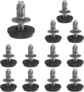 uxcell 1/4"-20 Thread Furniture Feet Levelers, 12Set 25.6mm L Adjustable Furniture Feet Screw in Threaded Leveling Leg Screw on Chair Foot Glides Leveling for Table Chair Cabinet Black