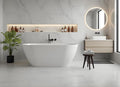 Freestanding Bathtubs 59 inch Acrylic Free Standing Soaking Tub, Luxury Soaking Tub with Integrated Overflow, Chrome Drain for Bathroom Upgrade
