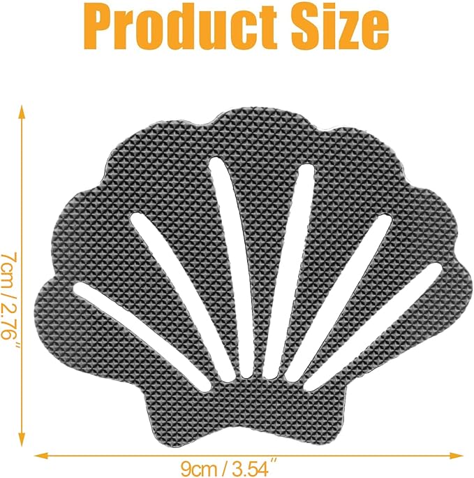 Bathtub Stickers Non Slip, Shell Shaped Tubs Safety Shower Treads, Adhesive Sticker for Bathroom Bathtub, Shower Floor,Grey (30Pcs)