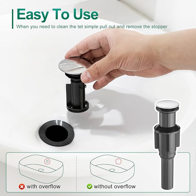 VOTON Vessel Sink Faucet Single Handle Tall Bathroom Sink Faucet Chrome Bathroom Vanity Faucet Basin Mixer Tap with Water Supply Lines and Pop Up Drain,Solid Brass
