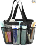 Mesh Shower Caddy Portable for College Dorm Room Essentials, 8-Pocket Large Shower Basket Tote Bag with 2 Handles for Toiletry, Bathroom, Beach, Camp, Gym