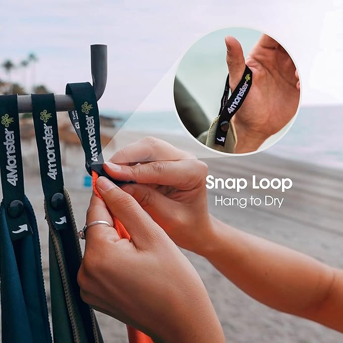 4Monster Camping Towels Super Absorbent, Fast Drying Microfiber Travel Towel, Quick Dry Ultra Soft Compact Gym Towel for Swimming Beach Hiking Yoga Travel Sports Backpack (20.00" x 12.00", Navy Blue)