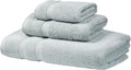 SOFE H&L | Olea Luxury Turkish Cotton Bath Towels Set of 3 : 1 Bath Towel, 1 Hand Towel, 1 Wash Cloths, Light Blue | Thick, Premium, Soft, Durable, Absorbent - Hotel Quality Towel Sets for Bathroom