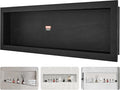 VEVOR Shower Niche Ready for Tile 16" x 50", Single Shelf Organizer, Square Corners Wall-inserted Niche Recessed, Sealed Protection Modern Soap Storage Niche for Shower Bathroom, Black