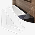 LUGUNU 2 Pack Acrylic Shower Splash Guards 9.4x9.4 In,No Drill Self-Adhesive Bathroom Water Barrier,Leak Resistant Corner Guards for Walk in Shower/Tub,Keep Water In & Floor Dry,Tool-Free Installation