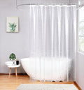 AooHome Clear Extra Long Shower Curtain Liner, 3D Water Cube Modern Vinyl Shower Curtain Design with Bottom Magnets for Bathroom, Heavy Duty, 72x86 Inch, Semi Transparent