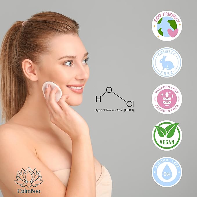 Hypochlorous Acid Spray for Face & Skin – HOCl Facial Toner & Hydrating Mist for Sensitive, Acne-Prone Skin – Soothing pH-Balanced Formula for Daily Refresh, Cleansing & Redness Support – 8 oz