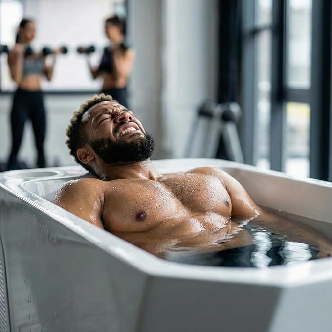 Empava Cold Plunge Tub, Professional Freestanding Smart Bathtub with Water Chiller, 37°F to 86°F Precision Cooling, Dual Drain Safety, Built-in Filtration & WiFi Control, 77 In, UL Certified
