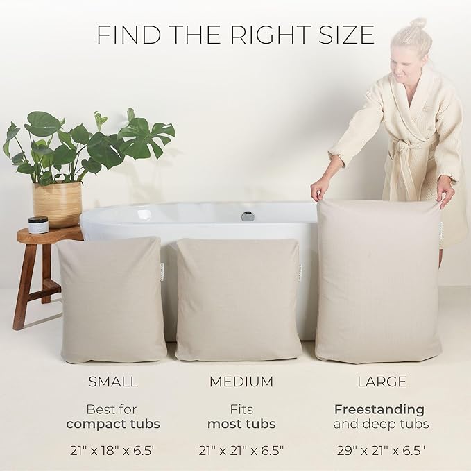 BADESOFA® Luxury Bath Pillow S - Ultra Comfortable & Quick-Drying Bath Back Pillow - Washable Full Body Bath Pillow for Bathtub - Therapeutic Head and Neck Support - Luxury Spa Cushion in Blue