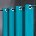 Furlinic Teal Extra Long Shower Curtain No Hooks Needed 96 Length,Waterproof Fabric Shower Curtain Liner,Bathroom Curtains for Hotel with 10 Plastic Split Grommets, Machine Washable,78x96 Inch.