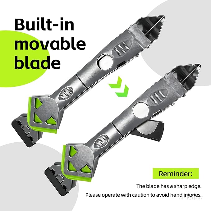 7 in 1 Upgraded Silicone Caulking Tool Kit; Multifunctional Caulk Removal Tools Set,Professional Caulk Scraper Tool for Sealant,Grout and Silicone Smoothing,Silicone Remover for Home Renovation