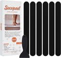 Non-Slip Bathtub Stickers 24 PCS Safety Bathroom Tubs Showers Treads Adhesive Decals Scraper (Black)