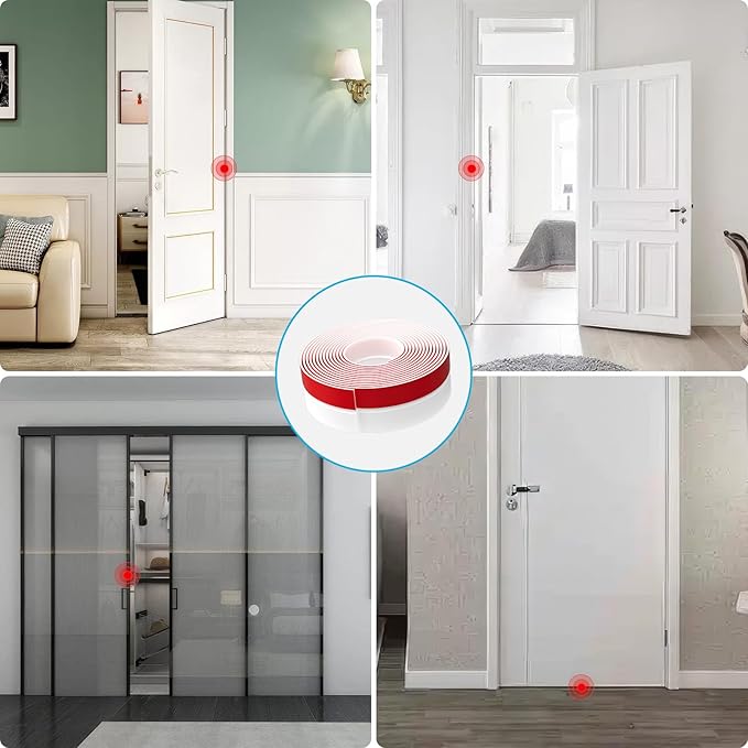 Heavy-Duty 3Inch (W) x 20FT(L) Door Weather Stripping, Extra Thick 2mm Door Draft Stopper Silicone Seal Strip, Draft Seal Tape for Doors Windows and Shower Glass Gap