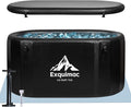 Ice Bath Tub, 216 Gallon Inflatable Cold Plunge Tub with Thermometer and Water-Absorbent Mat, Portable Bath Tub for Outdoor & Indoor Recovery, 59"x32"x29"