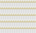 2 Oz Empty Foam Pump Bottle (100 PCS) Travel Foaming Soap Dispenser for Hand Soap, Lash Shampoo Cleanser (White&Gold Pump&Clear Cap)