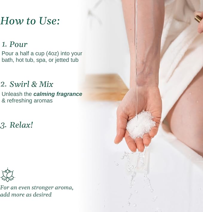Relax Spa & Bath, Epsom & Dead Sea Salts, Aromatherapy Bath Soak for Hot Tub, Bath or Spa, Green Tea Scent