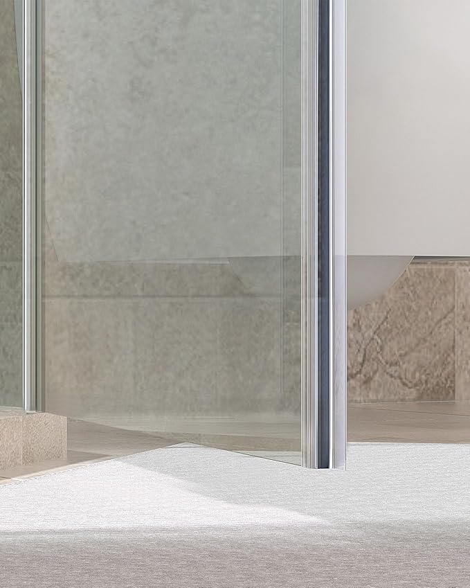 Shower Door Side Seal, 3Pack Shower Door Side Sweep Strip, Frameless Glass Doors Seal Strip for 3/8'' (10mm) Thick Doors, Showers Water Guard & Barrier 39.3'' x 0.39''