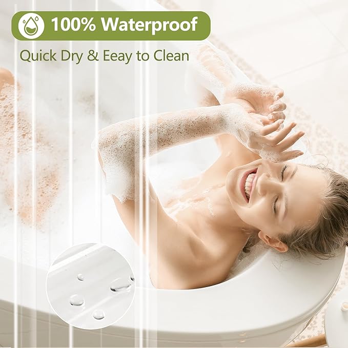 Waterproof Clear Shower Curtain Liner with 3 Large Magnets, 60 x 72 inch Bpa-Free PEVA 8G Plastic Shower Liner Weighted, Transparent Bathroom Shower Curtain for Walk-in