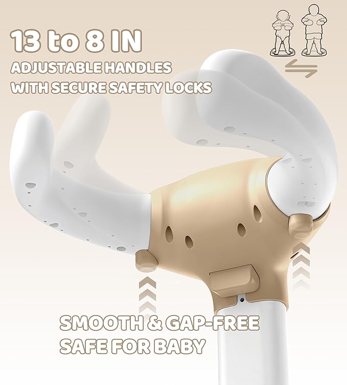 Baby Bath Stand, Foldable Standing Bathtub for Baby, Shower Stand and Bath Support for Infants and Toddlers (6–36 Months), Non-Slip Adjustable Baby Standing Support, Coffee