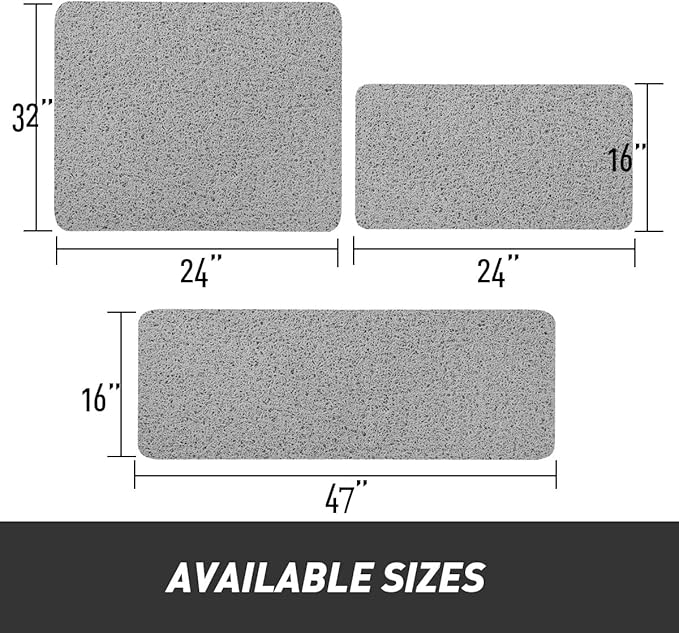 Asvin Soft Textured Bath, Shower, Tub Mat, 47x16 Inch, Phthalate Free, Non Slip Comfort Bathtub Mats with Drain, PVC Loofah Bathroom Mats for Wet Areas, Quick Drying