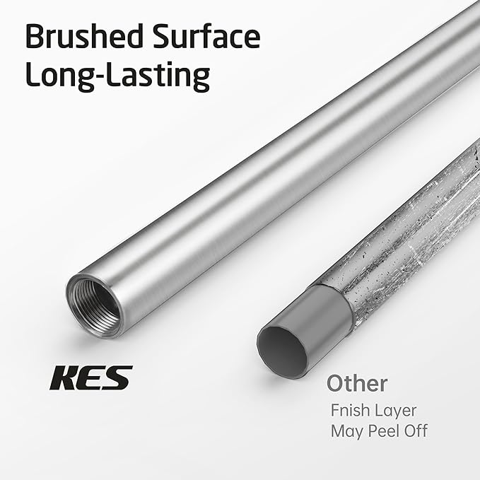 KES Freestanding Toilet Paper Holder Stand 26.2 Inch, Toilet Paper Roll Holder for Bathroom Floor SUS304 Stainless Steel Brushed Steel, BPH286S66A-2