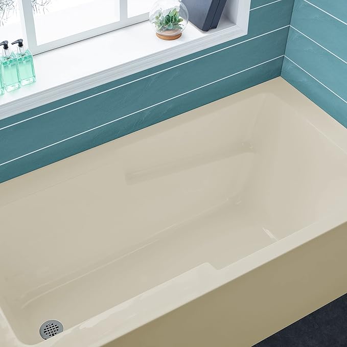 ﻿Voltaire 54" X 30" Left-Hand Drain Alcove Bathtub with Apron in Bisque
