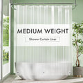 Amazer Plastic Shower Curtain Liner with Magnets, 72x72 Frosted Shower Liner PEVA Waterproof Inside Shower Curtains Liner for Bathroom with Rustproof Grommet