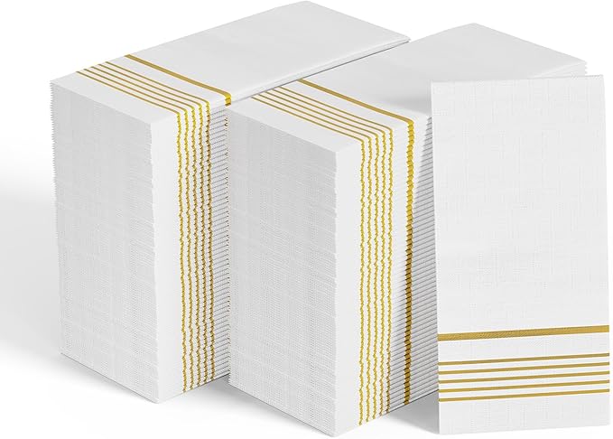 600 Pack Paper Napkins, 3-Ply Guest Towels Disposable Dinner Napkins, Soft and Absorbent Party Napkins for Thanksgiving, Bathroom,Wedding and Events