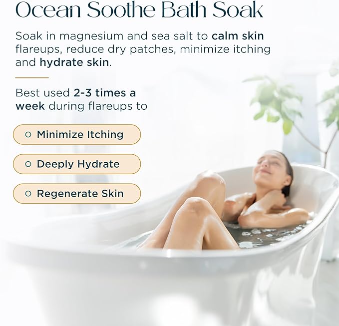 Abundant Natural Health Ocean Soothe Flare Relief Bath Soak with Highly Concentrated Pure Magnesium Salts and Lavender Oil to Help Relieve Problematic and Dry Skin, Safe for Sensitive Skin, 500mL
