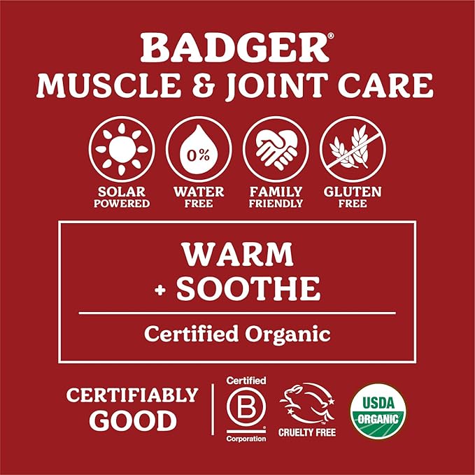 BADGER Organic Sore Muscle Rub Tin, 2 OZ