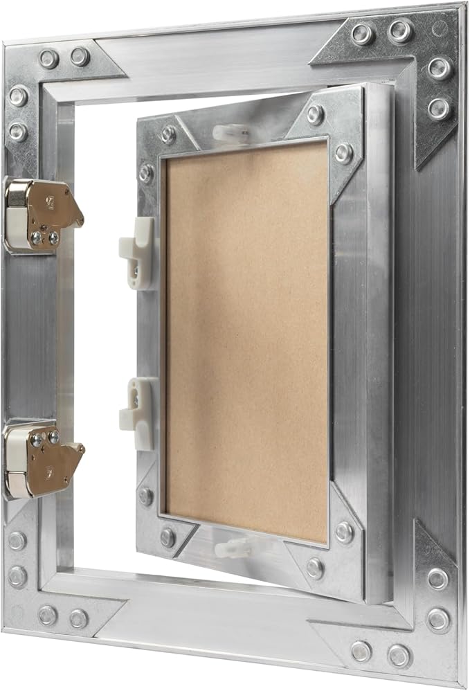 6" x 8" Inch Aluminum Drywall Access Panel - Service Shaft Door - Plumbing, Electricity, Heating, Alarm Wall Inspection hatch for Drywall - Bathroom Service Access Hole Cover