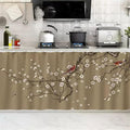 SK Studio Short Curtains for Kitchen, Cabinet Shelf Dust-Proof Blackout Tier Cafe Curtain Under Sink Skirt for Bathroom Laundry Room Style 10, 47.2" W x 23.6" H