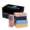 BLUEBYRD Soap - Men's Variety Pack Bourbon Soap Bars | Natural Skin Care, Handmade, Cold Process, Organic | Masculine Fragrance- Bourbon Oak, Citrus IPA Beer, Sandalwood Whiskey, Charcoal (Bourbon)
